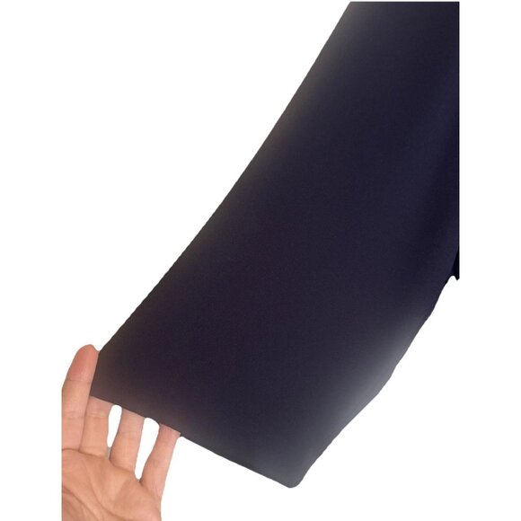 Talbots Women’s Navy Blue Side Tie 3/4 Sleeve Round Neck Blouse Top Sz 14W - Picture 4 of 10